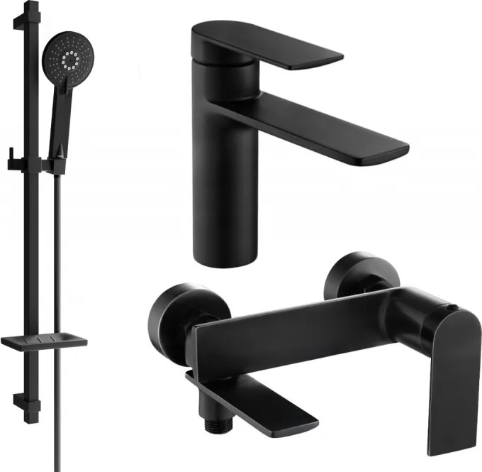 Mexen Zero DQ40 kúpeľňová súprava, čierna - 71103DQ40-70