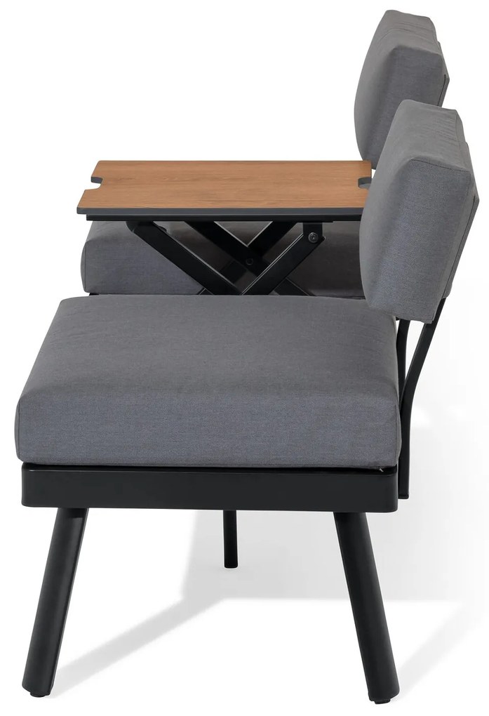 2 v 1 pohovkové ležadlo s výklopným stredovým stolom