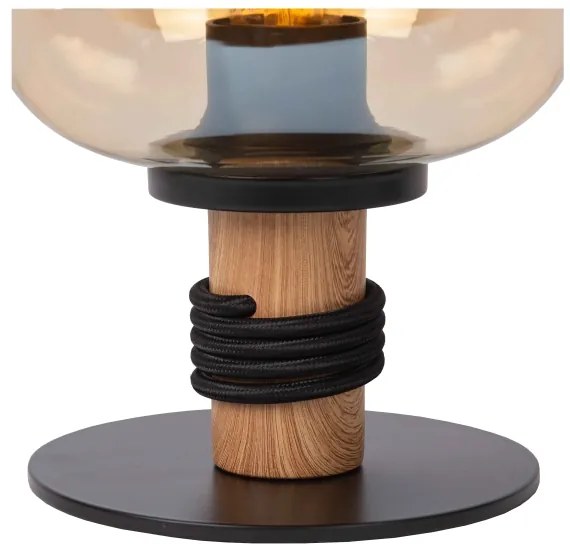 Lucide 45508/01/62 - Stolná lampa ILONA 1xE27/40W/230V čierna/béžová