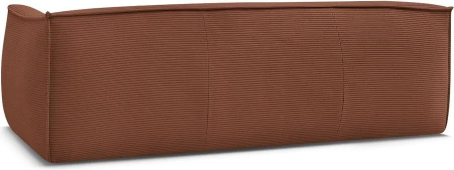 Oranžová menčestrová pohovka 242 cm Giorgia – Bobochic Paris