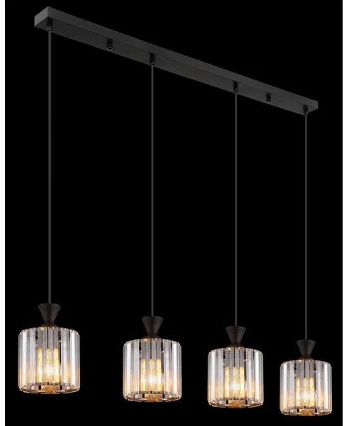 Globo 15742-4 - Luster na lanku JORDANA 4xE27/60W/230V čierna