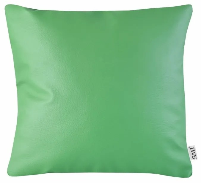 Vankúš zelený ekokoža EMI, Vankúš 45x45 cm