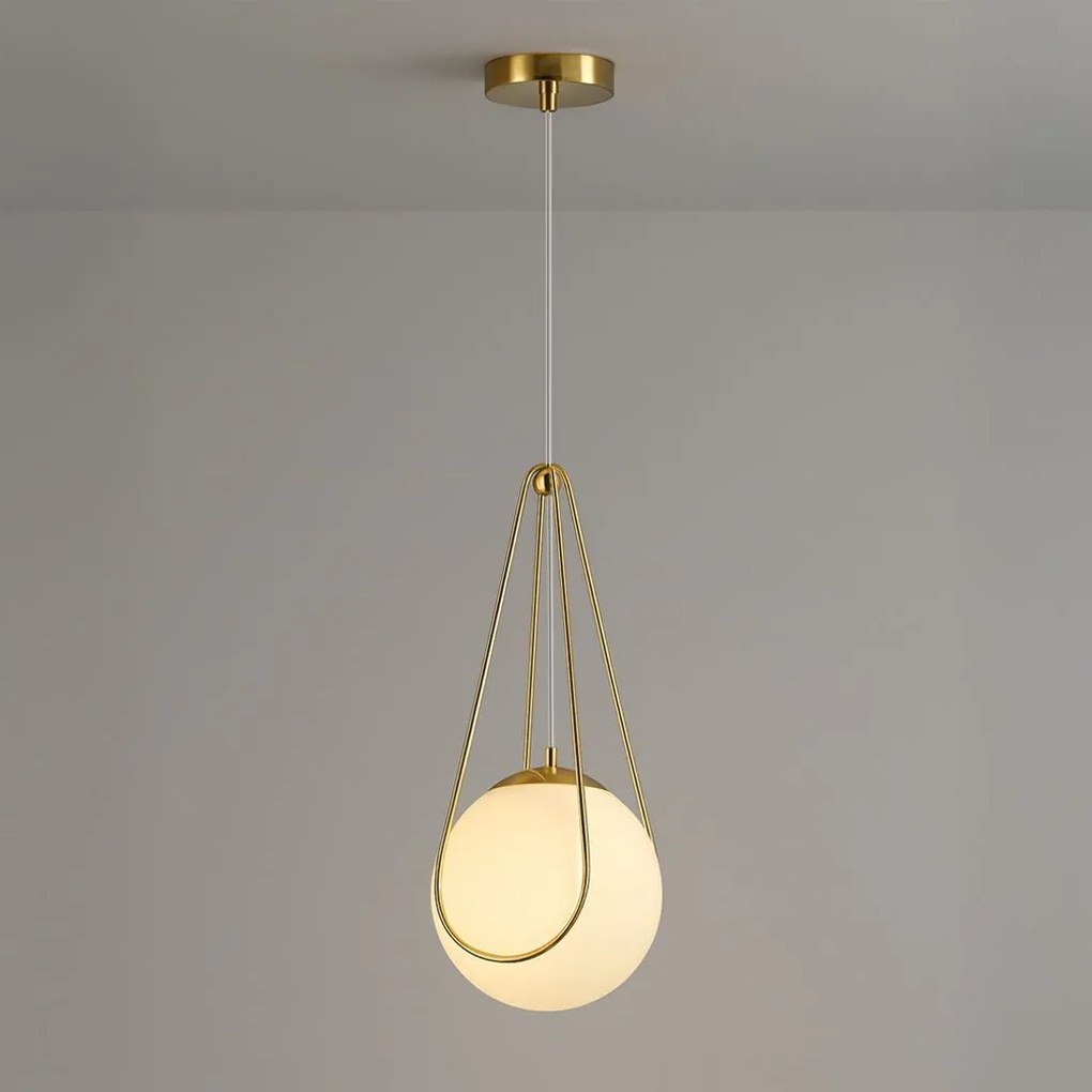 Toolight Toolight, stropné svietidlo 20cm, 1xE27, APP1793-1CP, zlatá-biela, OSW-04351