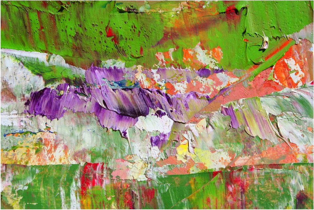 Obraz abstrakcie - maľba (90x60 cm)