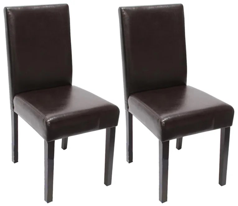 Jedálenská stolička Litta (SET 2 ks), tmavé nohy - Hnedá