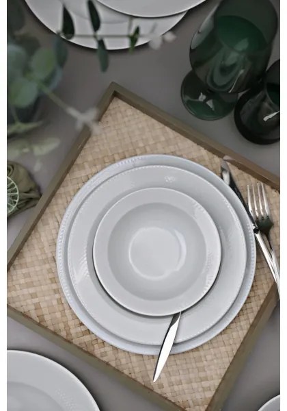 Jedálenská sada 18 ks biela/porcelán