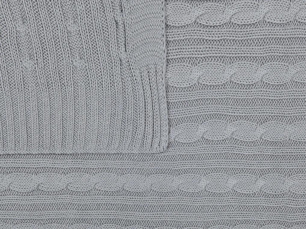 Bavlnená deka 110 x 180 cm svetlosivá ANAMUR Beliani