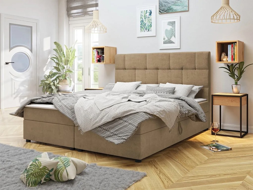 Kontinentálna posteľ Fringe, Rozmer postele: 180x200, Dostupné poťahy: Itaka 27