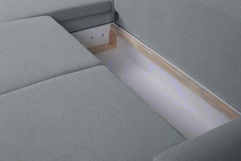 Rohová sedacia súprava Enjoy, sivá látka