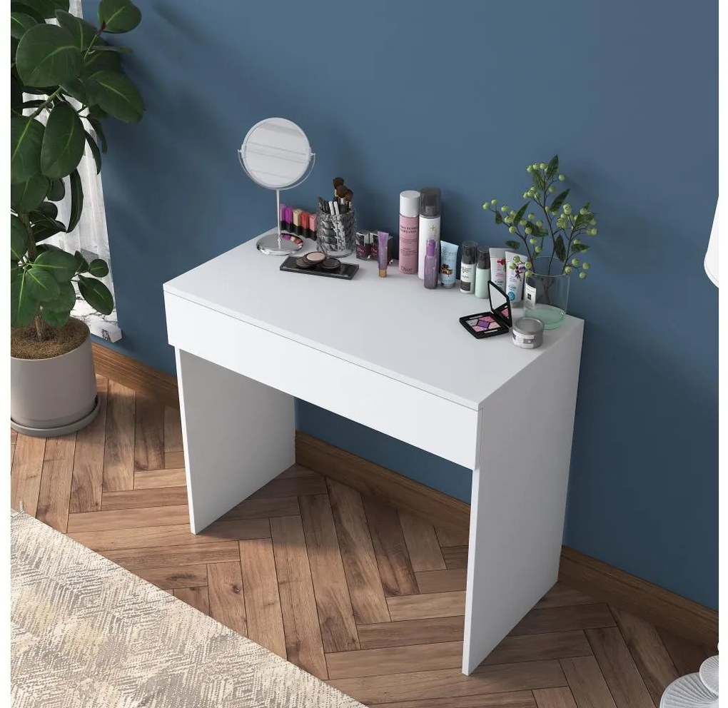 Pracovný stôl RANI 90x76,8 cm biela