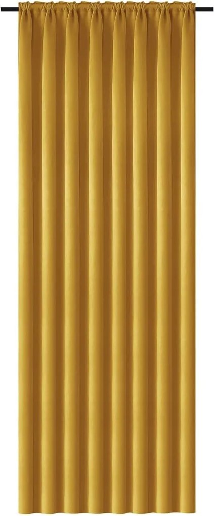 Žltý záves OXFORD 140x250 cm Zavesenie: Kovové krúžky