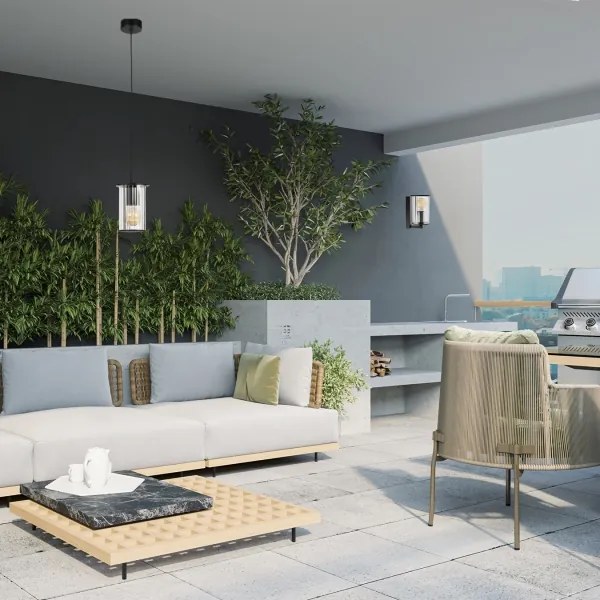 Argon 8748 - Vonkajšie nástenné svietidlo NORFOLK 1xE27/15W/230V IP44 čierna