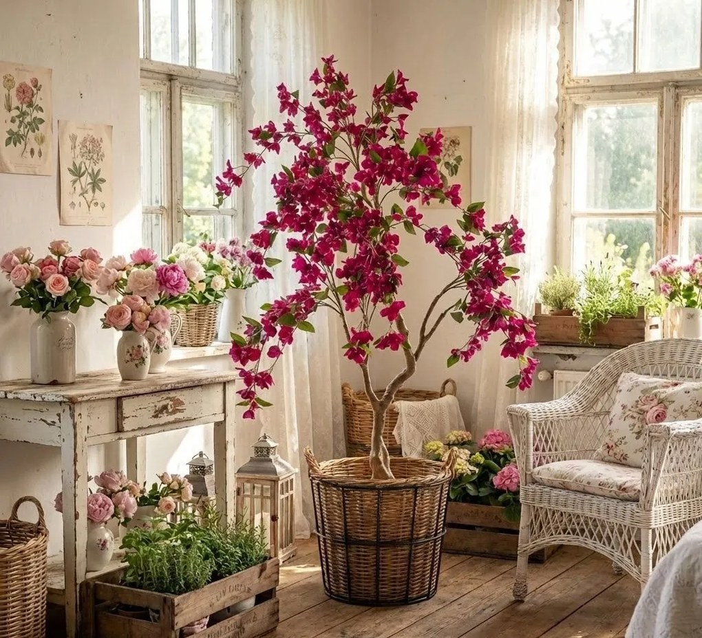 Stromček s ružovými kvetmi Bougainvillea Tree - 80*80*180 cm