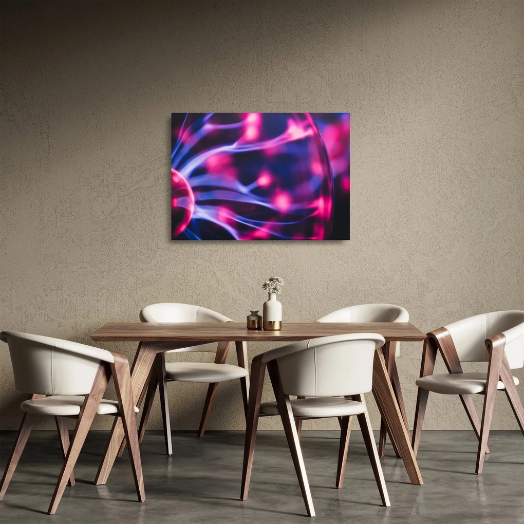 Abstraktný fialový sklenený obraz (70x50 cm)