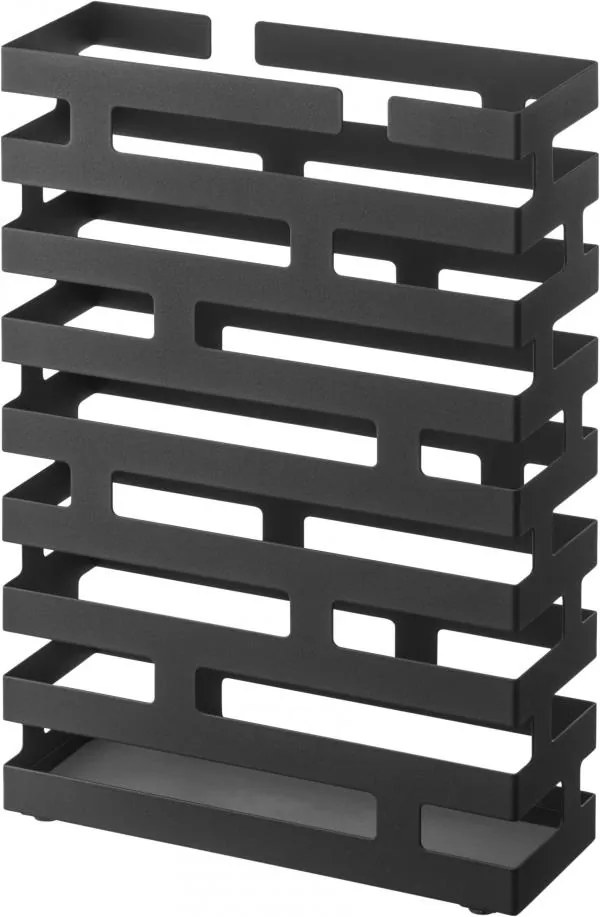 Kovový stojan na dáždniky Yamazaki Brick 2361 – čierny, široký