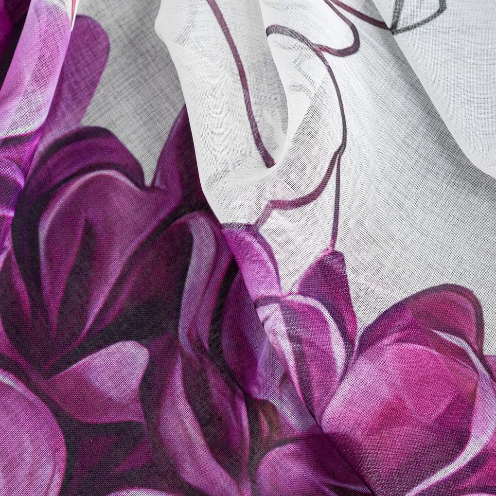 ZÁVES NA KRÚŽKOCH ISA, SADA 2KS 140X260 CM KVETY