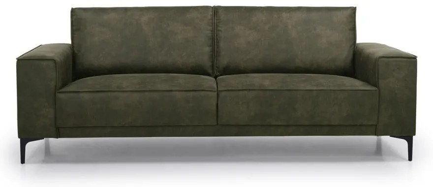 Zelená pohovka z imitácie kože 224 cm Copenhagen – Scandic