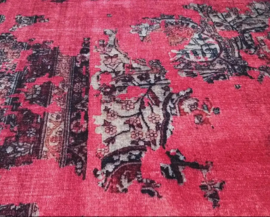 Orientálny koberec v malinovej farbe Šírka: 80 cm | Dĺžka: 300 cm