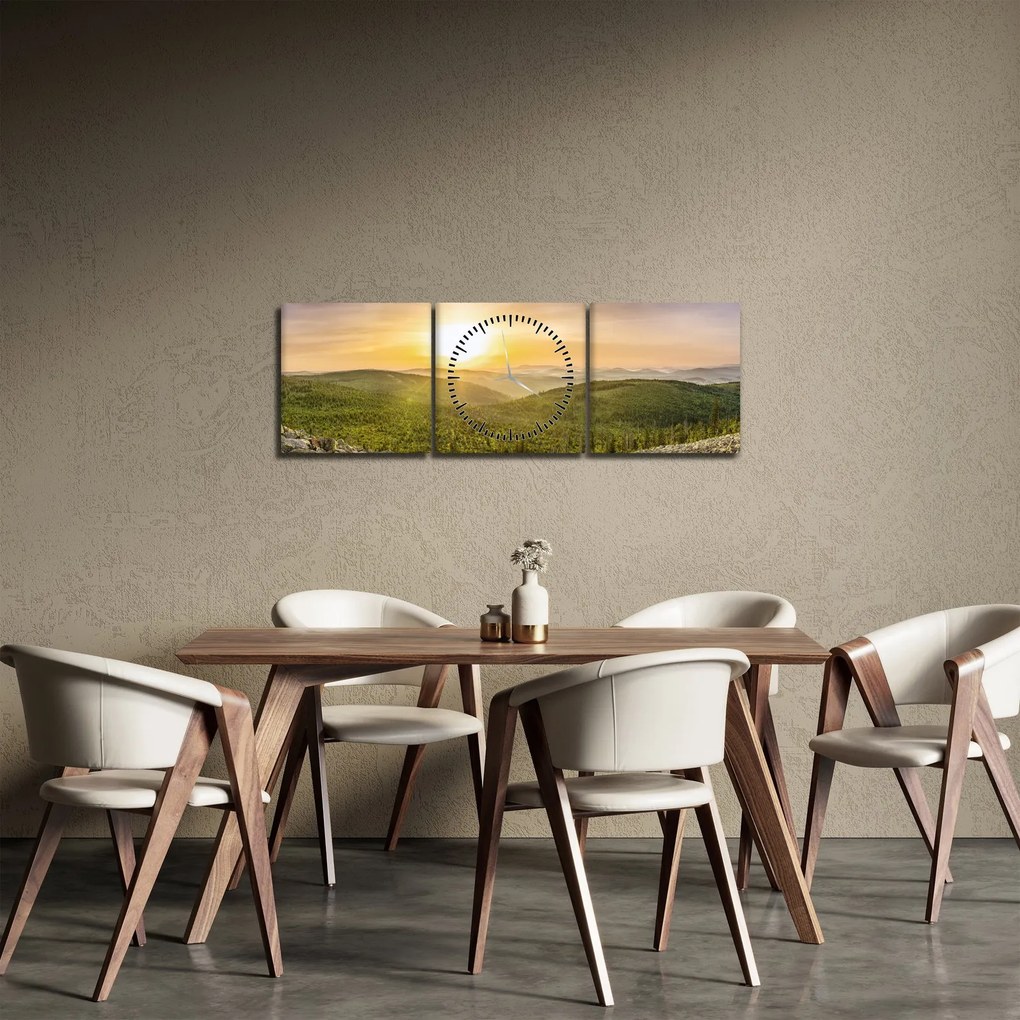 Panoramatický obraz (s hodinami) (90x30 cm)