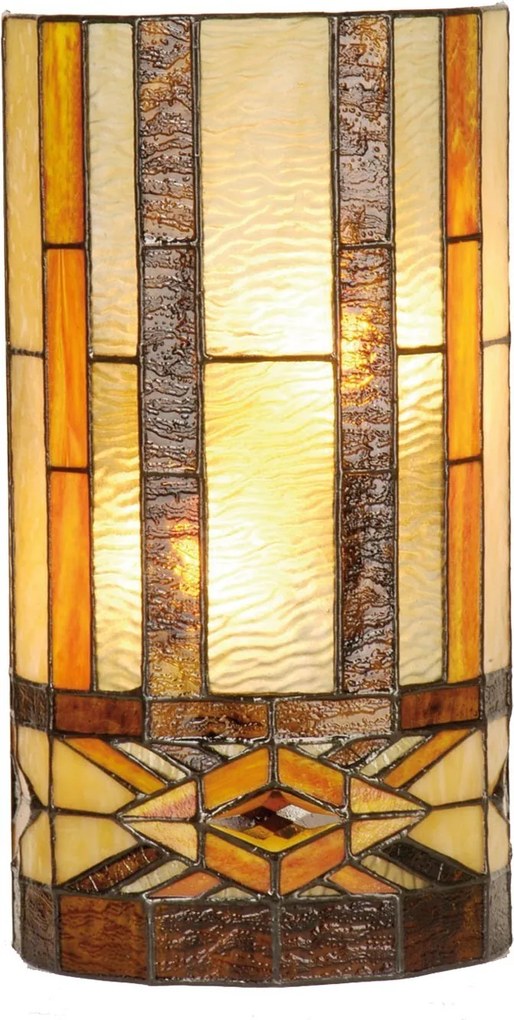 Nástenná lampa Tiffany Amsterdam - 20 * 11 * 36 cm 2x E14 / Max 40W