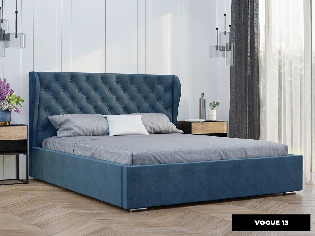 PROXIMA.store - Luxusná čalúnená posteľ LUNA ROZMER: 160 x 200 cm, TYP ROŠTU: KOVOVÝ ROŠT