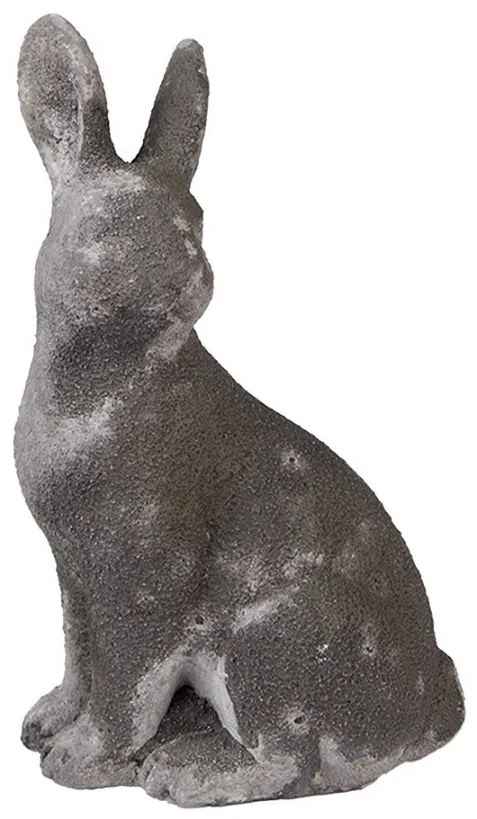 Šedá antik cementová dekorácia králik - 15*10*23 cm
