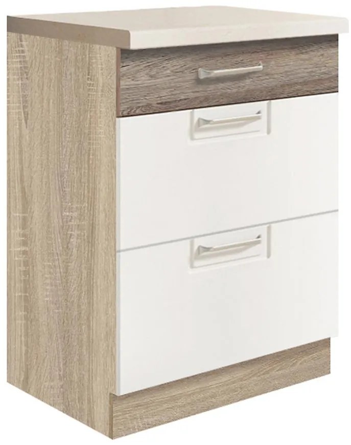 Skrinka do kuchyne Econo 10D Sonoma/Biely/San Remo