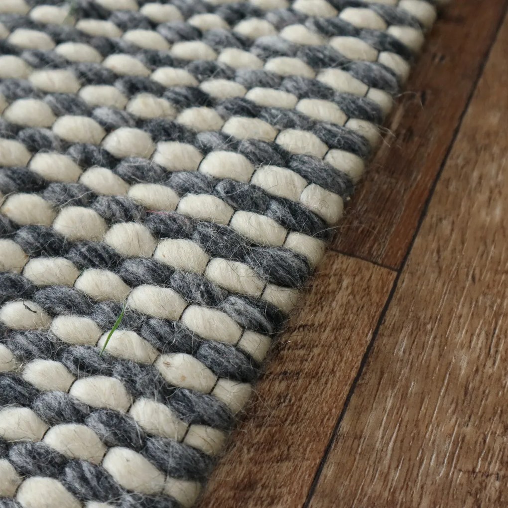 Kusový ručne tkaný koberec Woolen 2 Grey, 150x240, šedá, obývacia izba, Asra