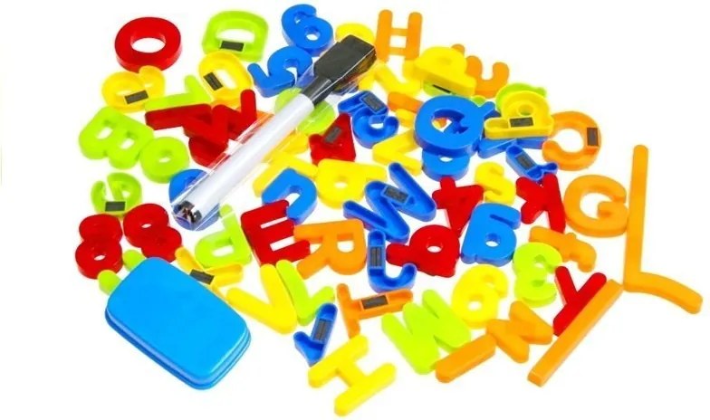 LEAN Toys Stojanová magnetická tabuľa s perom a magnetmi ružová