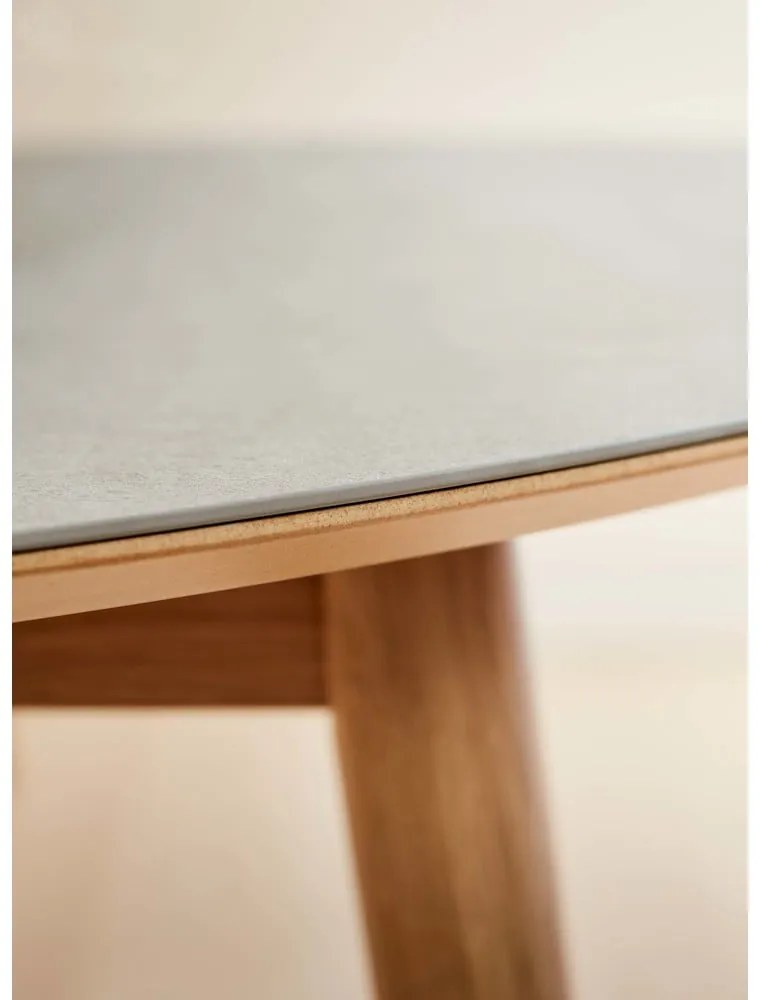 Okrúhly rozkladací jedálenský stôl s keramickou doskou ø 135 cm Meza – Hammel Furniture