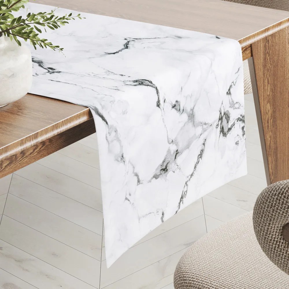 Biante Dekoračný behúň na stôl PM-064 Sivý mramor 35x180 cm
