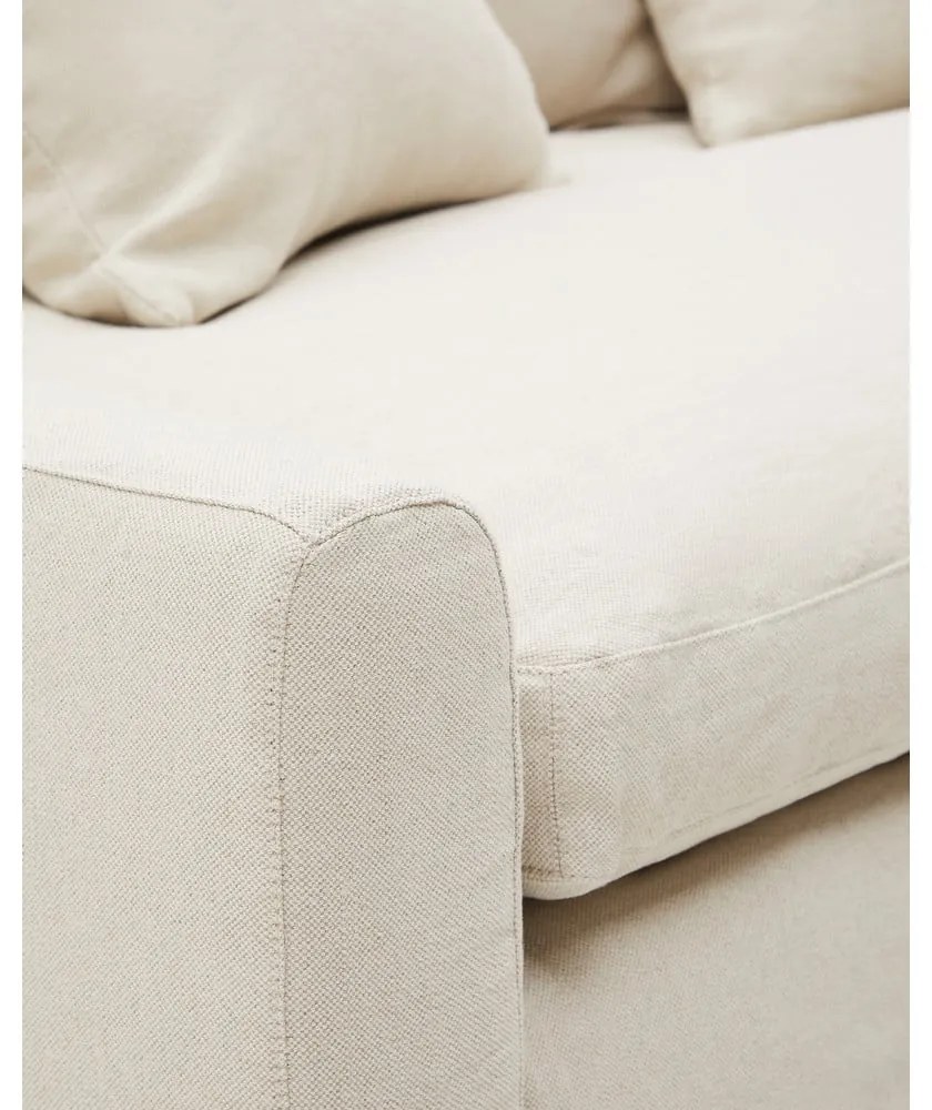 Béžová ľanová pohovka 230 cm Zenira – Kave Home