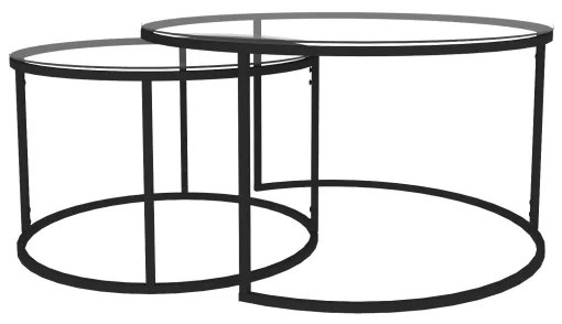 SADA 2x Konferenčný stolík BELARUS  čierna