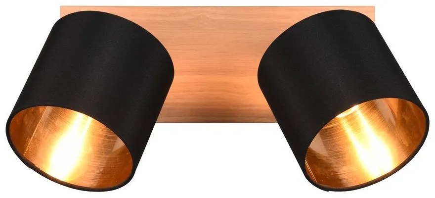 Bodové svietidlo v čierno-prírodnej farbe ø 12 cm Tommy – Trio