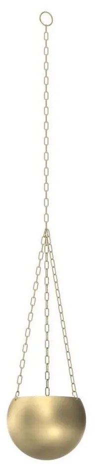 Závesný kvetináč 155x27 cm zlatá