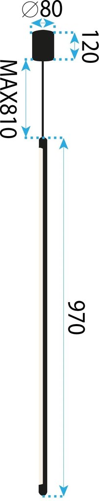 Toolight Toolight, LED stropné svietidlo 100cm 13W 4000K APP1413-C, čierna matná, OSW-00964