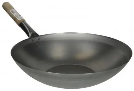 pánev WOK ocelová 38 cm - ploché dno