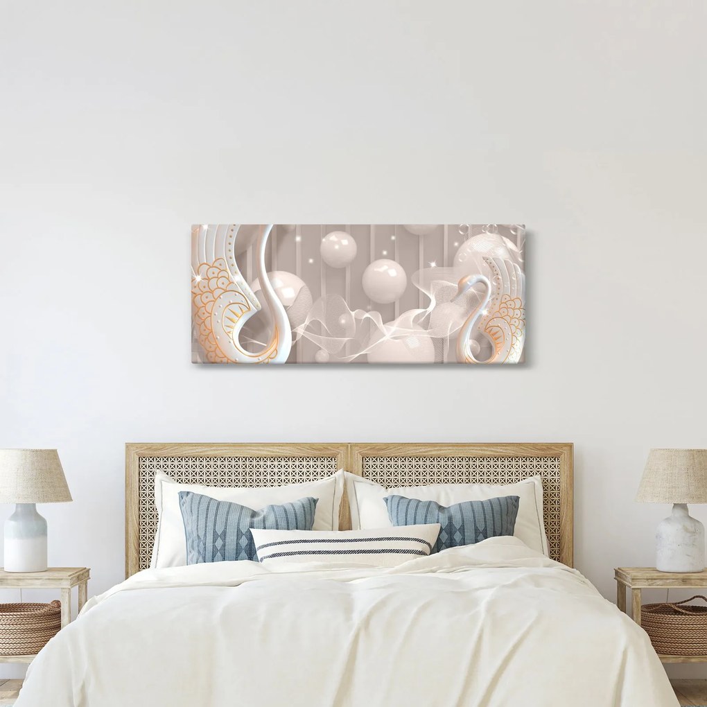 Obraz - Zakliate labute (120x50 cm)