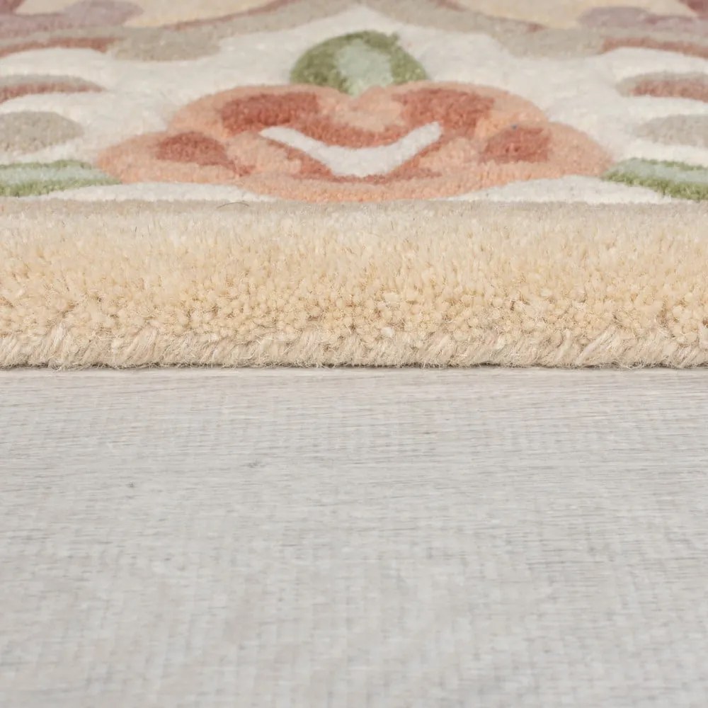 Béžový vlnený koberec Flair Rugs Aubusson, 75 × 150 cm