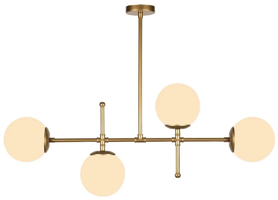 Závesné svietidlo v zlatej farbe Squid Lighting Kruva, výška 57 cm