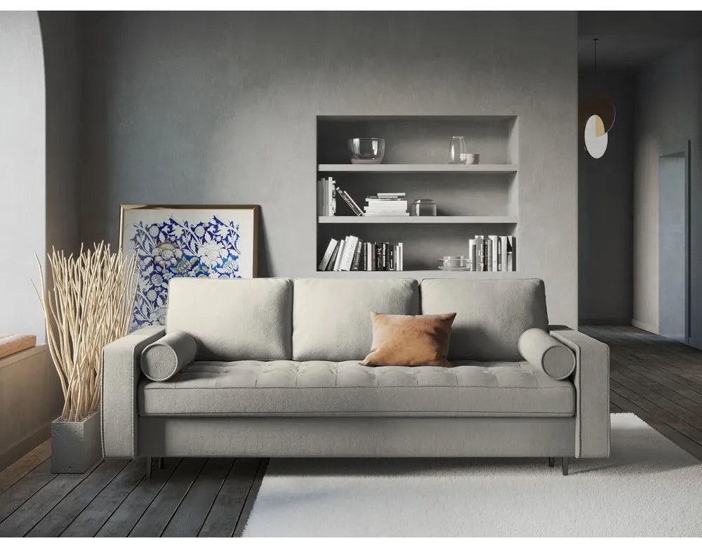 Svetlosivá rozkladacia pohovka Milo Casa Santo