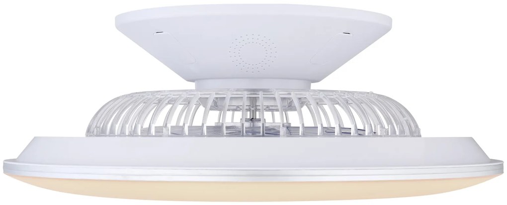 GLOBO Stropný ventilátor s LED osvetlením KELLO, letná prevádzka, 6 rýchlostí, LED 40W, biely