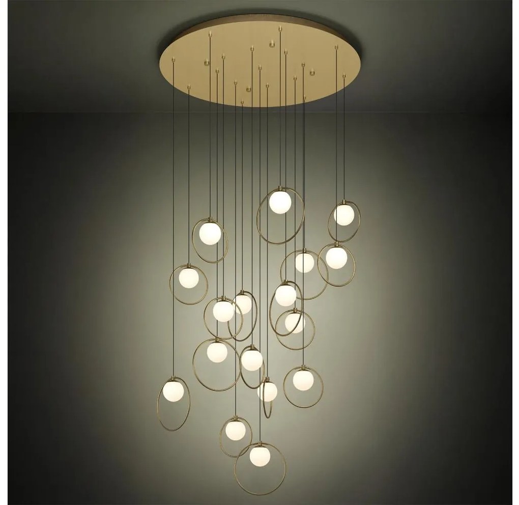 Eglo 390346 - LED Stmievateľný luster na lanku PORTOCOLOM 17xLED/3W/230V pr. 78 cm