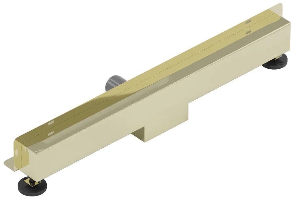 Sprchový žľab do steny MEXEN FLAT WALL 2v1 - zlatý, 1530060