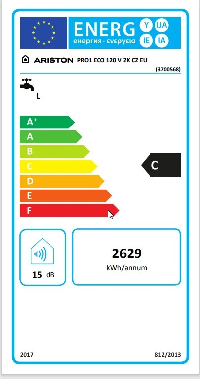 ARISTON PRO1 ECO 150V 2K Elektrický zásobníkový ohrievač vody, 2kW 3700569