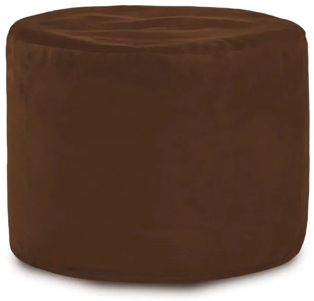 Plyšová taburetka Cilindro hnedá