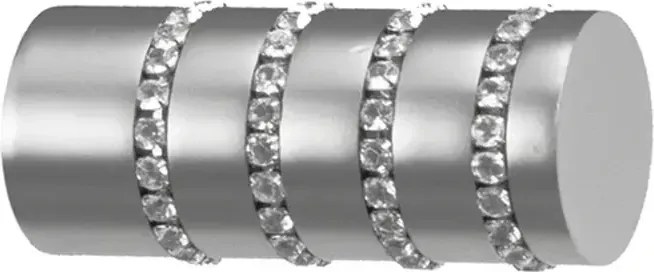 Garniže 25x25mm - dvojradové - CYLINDER CRYSTAL - satin