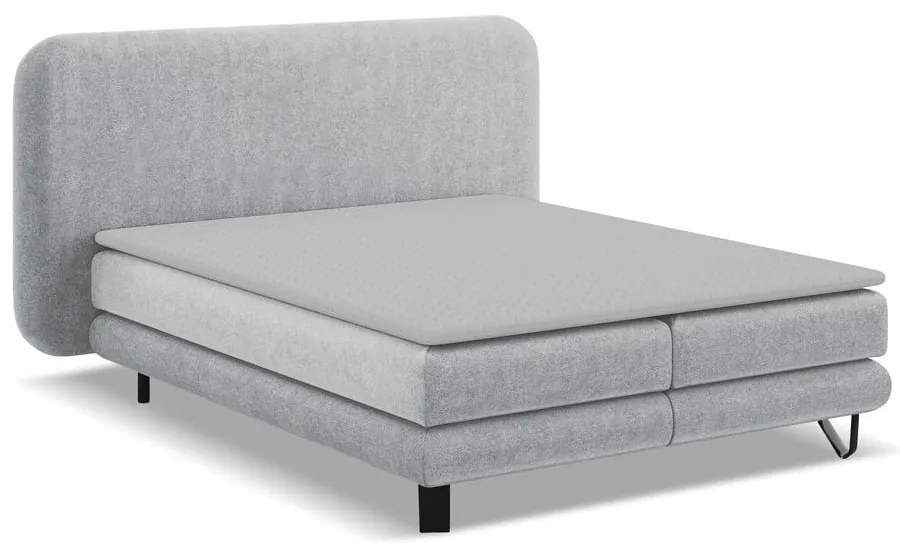 Svetlosivá boxspring posteľ 140x200 cm Ilima – Makamii