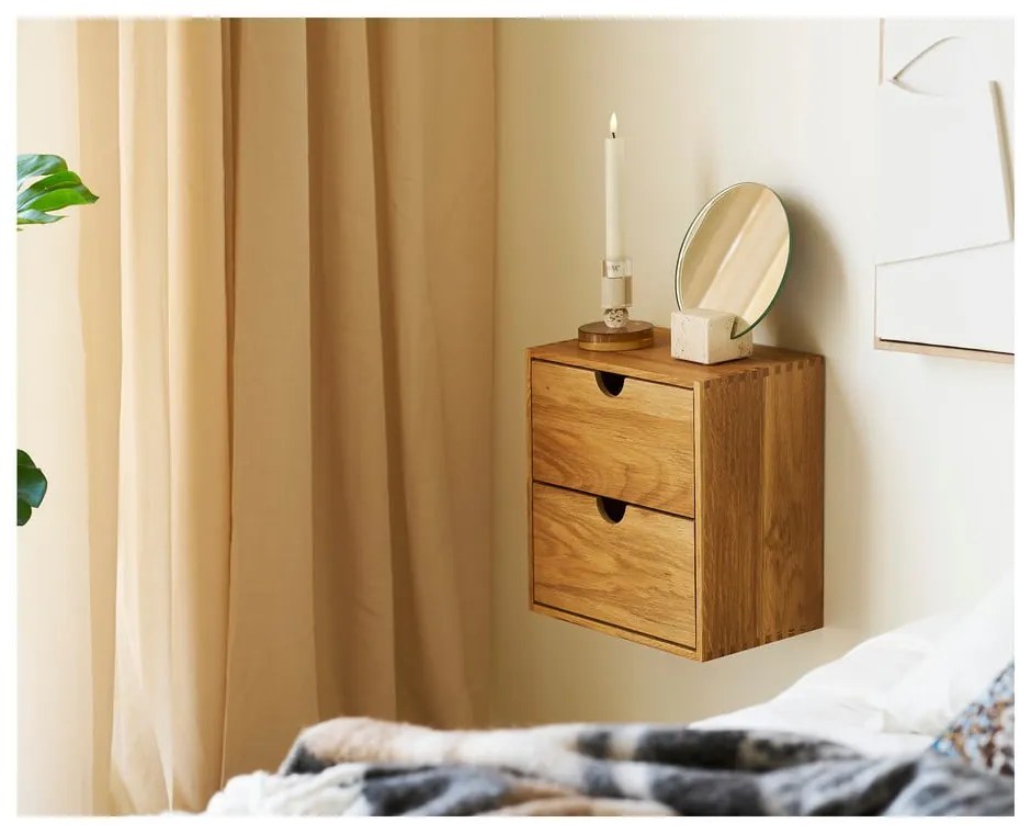 Poschodová polica z dubového dreva v prírodnej farbe 18 cm Townsville – House Nordic