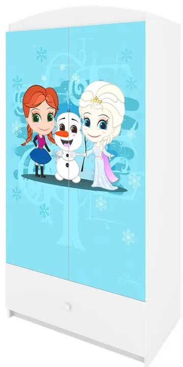 Detská šatníková skriňa BABYDREAMS Ľadové kráľovstvo biela